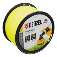Леска для триммера витой квадрат, 2,7мм х 196м, на DIN катушке FLEX CORD Denzel (96299)