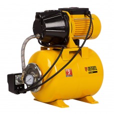 Насосная станция PS1100С, 1100 Вт, 4500 л/ч, ресивер 24 л, подъем 46 м, чугун Denzel (97215)