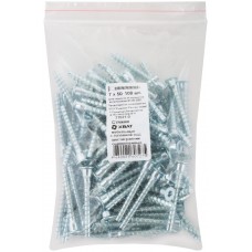 Стяжки мебельные (конфирмат) с головкой под шестигранник, оцинкованные 7 х 50 100 шт Фасовка (31021-0)