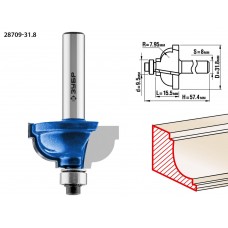 Фреза кромочная калевочная №7 31.8?17 мм радиус 8 мм ЗУБР Профессионал 28709-31.8