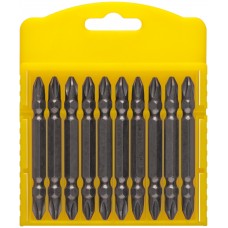 Биты сталь S2, Профи двухсторонние 65 мм PH2/PH2, 10 шт. (56782)