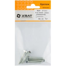 Болт 6-гранная головка (полная резьба) М6 х 30 ( фасовка 5 шт ) DIN933 (27130-2)