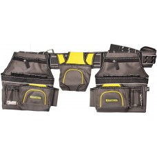 Пояс монтажника с 20 карманами и 2 подвесными подсумками, 2 петли для крепления молотка и рулетки KRAFTOOL 38742