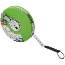 Рулетка, фибергласовая лента, зеленый пластиковый корпус 20 м