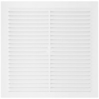 Вентиляционная решетка, пластиковая, 194 х 194 мм, с сеткой (75031)