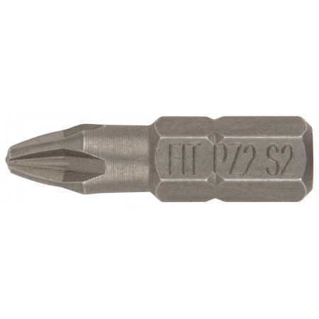 Биты сталь S2, упаковка блистер, односторонние 25 мм РZ2, 20 шт. (56812)