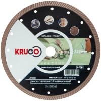 Диск алмазныйТурбо по керамике для УШМ 230 x 1.8 x 22.23 x 10mm KRUGO (RTT09A)