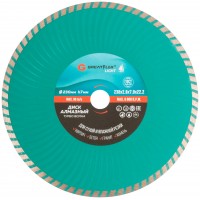 Диск отрезной алмазный Турбо волна GreatFlex Light, 230 x 2.8 x 7.0 x 22.2 мм (55-779)