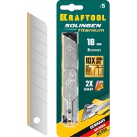 Сегментированные лезвия 18 мм, 5 шт, с TiN-покрытием KRAFTOOL 09605-TIN-18-S5_z02