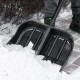 Лопата для уборки снега, поликарбонат, 460х400х1370 мм, стальной черенок, BASE Palisad (61644)