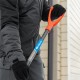 Лопата для уборки снега пластиковая, 490х370х1350 мм, стальной черенок, усиленная Сибртех (61667)