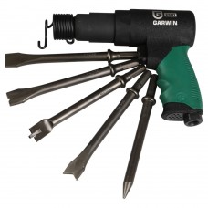 Молоток пневматический с 5-ю зубилами 190 мм Энерг. уд. 6,5 Дж, HEX (H10), GARWIN PRO, 804025-67-3500