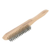 Щетка четырехрядная металлическая с деревянной ручкой Sparta (748225)