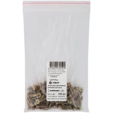 Шурупы желтопассированные, универсальные 4 х 20 100 шт Фасовка (21320-0)