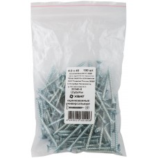 Шурупы оцинкованные, универсальные 4 х 40 100 шт Фасовка (20340-0)