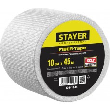 Серпянка самоклеящаяся FIBER-Tape, 10 см х 45 м, 3 х 3 мм STAYER Professional 1246-10-45