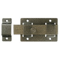 Задвижка накладная для дверей усиленная плоский засов цвет бронза ЗД-02 75х115 мм 37778-2  