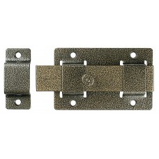 Задвижка накладная для дверей усиленная плоский засов цвет бронза ЗД-02 75х115 мм 37778-2  