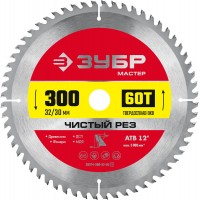 Диск пильный по дереву Чистый рез 300 x 32/30 мм, 60Т ЗУБР 36914-300-32-60_z01