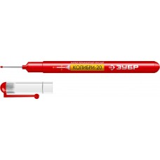 Перманентный маркер для отверстий Колибри-20 красный, наконечник L 20 мм, 2 мм ЗУБР 06328-3