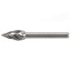 Борфреза параболическая с заостренным концом 10x20x64 мм, VHM, AL, форма G (серия 900651) GARWIN INDUSTRIAL 900651-102064