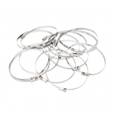 Хомуты нержавеющая сталь, Стандартное болтовое крепление 120-140 мм, 25 штук в упаковке, ширина 9 мм Сибртех (47591)