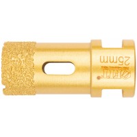 Коронка кольцевая для УШМ, М14, по керамограниту, камню и кафелю алмазная, вакуумное спекание 25х60 мм (16340)