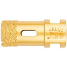 Коронка кольцевая для УШМ, М14, по керамограниту, камню и кафелю алмазная, вакуумное спекание 25х60 мм (16340)