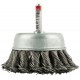 Корщетка чашечная, со шпилькой, стальная витая проволока 65 мм (38477)