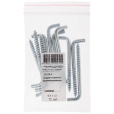 Шуруп-крючок оцинкованный, 6 х 68, 10 шт Фасовка (25228-0)