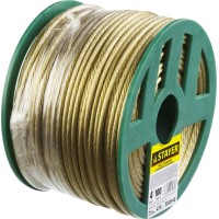 Трос стальной 4 мм, L 100 м, в полимерной оболочке STAYER 30410-40