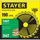 Диск пильный по дереву Fast, 190 x 20/16 мм, 24Т, быстрый рез STAYER 3680-190-20-24_z01