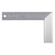 Угольник стальной 250 мм, нержавеющая сталь, градуировка, алюминиевое основание Denzel (32396)