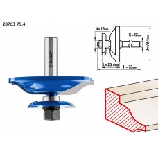 Фреза фигирейная двухсторонняя 79.4 x 25.4 мм, хвостовик 12 мм ЗУБР Профессионал 28763-79.4