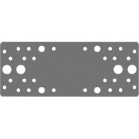 Крепежная пластина КП-2.0, 200 x 80 x 2 мм, цинк ЗУБР 310236-200-80