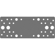 Крепежная пластина КП-2.0, 200 x 80 x 2 мм, цинк ЗУБР 310236-200-80