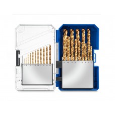 Набор сверл по металлу 25 шт (1-13 мм), сталь Р6М5, класс А, титановое покрытие, пласт.бокс ЗУБР ТИТАН 29617-H25