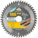 Диск пильный для циркулярных пил по ламинату 185 х 30 х 48T + 2 кольца: 30/20 и 20/16 мм (37795М)