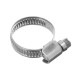 Хомуты нержавеющая сталь, Стандартное болтовое крепление 16-27 мм, 100 штук в упаковке, ширина 9 мм Сибртех (47579)