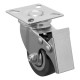 Колесо поворотное с тормозом D 50 мм, крепление платформенное Сибртех (68719)