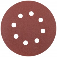 Круги шлифовальные с отверстиями (липучка), алюминий-оксидные, 125 мм, 5 шт. Р 150 (39787)