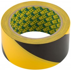 Лента разметочная, клейкая (черно-желтая) 50 мм х 25 м (11859)