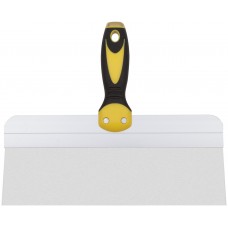 Шпатель фасадный нержавеющий Профи, прорезиненная ручка с метал.бойком 300 мм (06444)