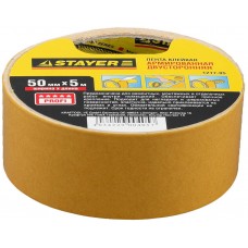 Лента клейкая двухсторонняя 50 мм, 5 м, на тканевой основе STAYER Professional 1217-05
