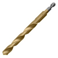 Сверло по металлу, 10 мм, HSS, нитридтитановое покрытие, шестигранный хвостовик Matrix (717952)