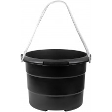 Ведро строительное пластиковое для переноски раствора, усиленные стенки, канатные ручки 40 л (04100)
