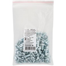 Винт с полуцилиндрич. головкой с полной резьбой оцинков. DIN 7985 5х12 100 шт Фасовка (27716-0)