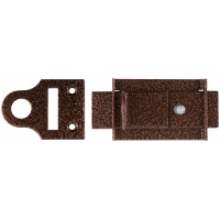 Засов накладной с проушинами, медь (66675)