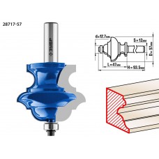 Фреза кромочная фигурная №6 57 x 47.6 мм, радиус 12.7 мм, хвостовик 12 мм ЗУБР Профессионал 28717-57