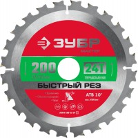 Диск пильный по дереву 200 x 32/30 мм, 24T ЗУБР Быстрый рез 36910-200-32-24_z01